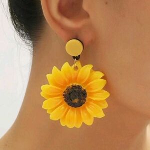 Yellow Sunflower Earrings